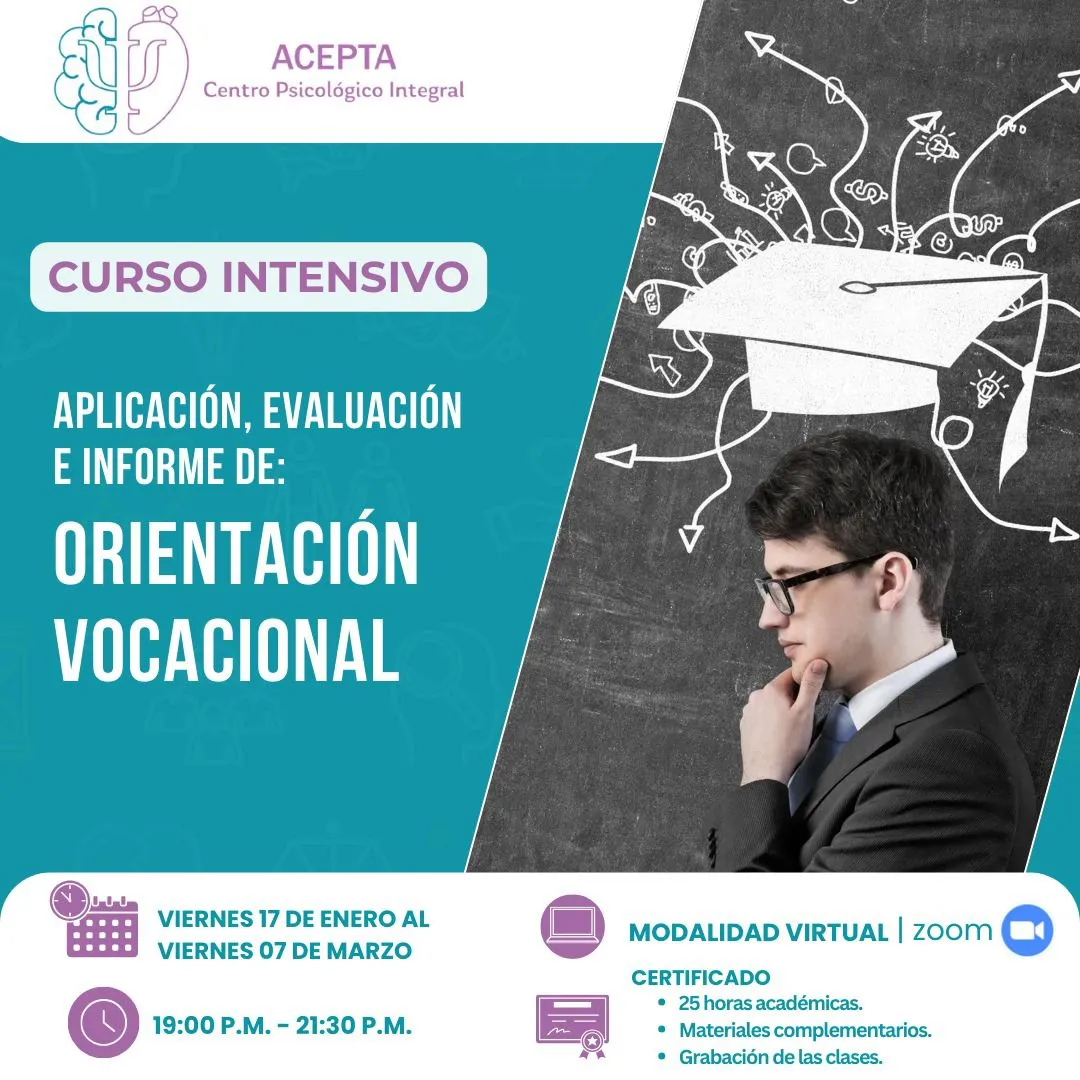 Curso: Aplicación, evaluación e informe de Orientación vocacional